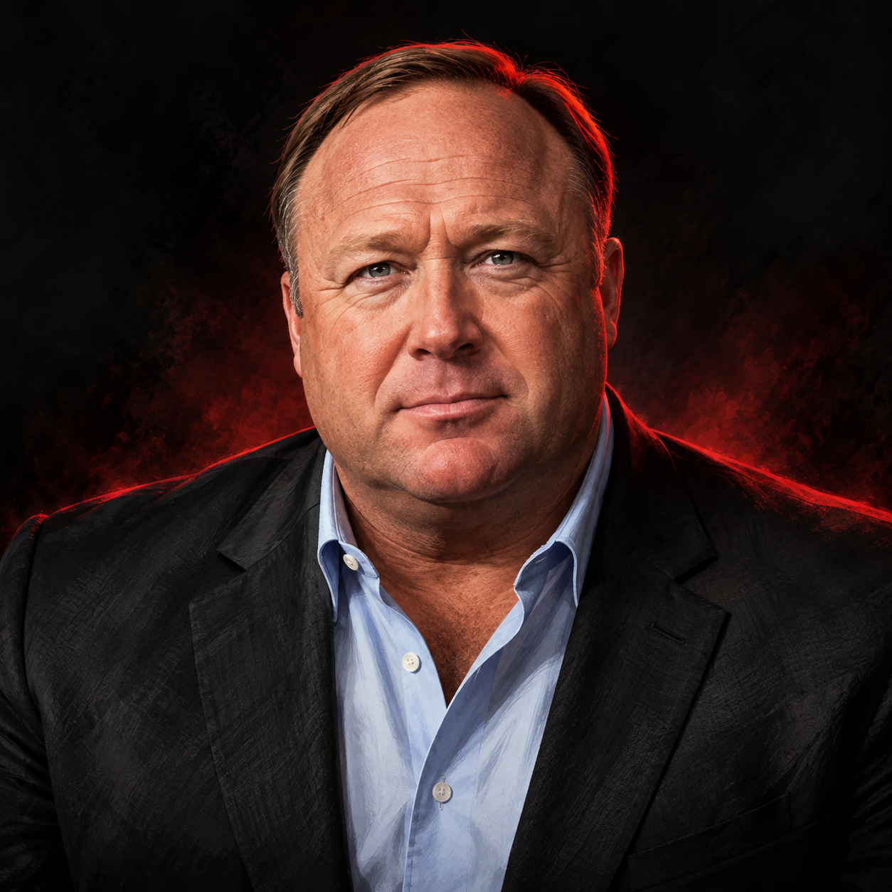 AI-generated illustration of Alex Jones